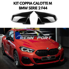KIT COPPIA CALOTTE SPECCHIETTI NERO LUCIDO PER BMW SERIE 2 F44 MSPORT M STYLE