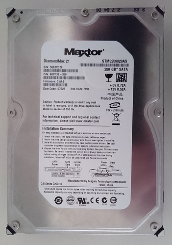 Maxtor hard disk 250 - maxtor,