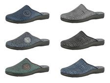 INBLU ciabatte uomo invernali pantofole calde tessuto punta chiusa comode calde