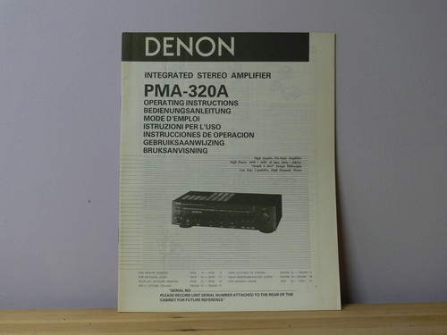 Denon pma 320a manuale - pma-320a,