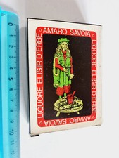 CARTE DA GIOCO AMARO SAVOIA LIQUORE POKER ORIGINAL VINTAGE PLAYING CARDS NEW