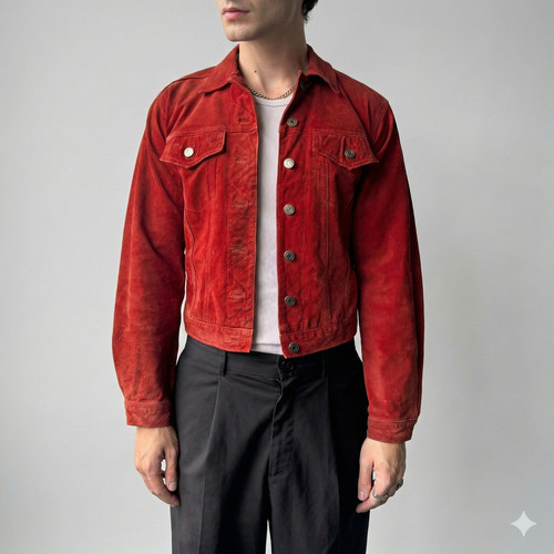 Giacca camionista uomo rossa