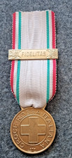 CROCE ROSSA ITALIA MEDAGLIA ARG. DOR. 40 ANZIANITÁ SERVIZIO FIDELITAS 1948 ZECCA