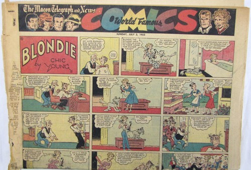 Sezione fumetti giornale
