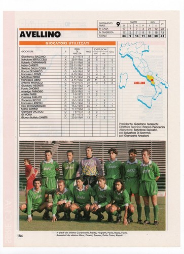Avellino serie 1993 1994 - c1/b, 1993-1994