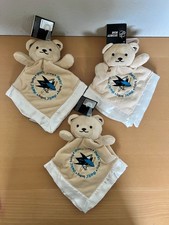 Lotto di 3 peluche morbidi Baby Fanatic NHL Hockey San Jose Sharks Security Bear