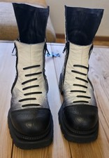 Stivaletti Papucei, stivali, nero/bianco numero 41, nuovi