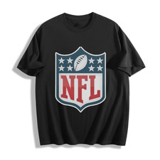 T-shirt nera calcio logo NFL