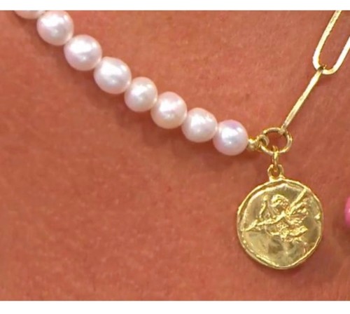 Collana perle con - , ciondolo