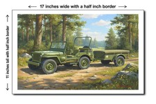 Jeep e rimorchio militari