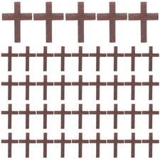  70 pz croce di legno collana