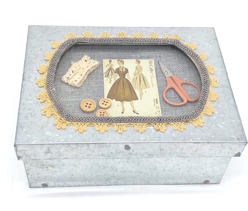 Scatola porta cucito vintage - scatola,