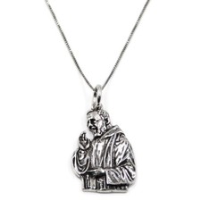 Collana con Padre Pio in Argento Sterling 925