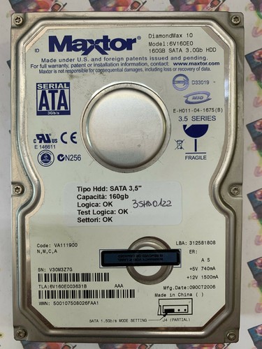 Hard disk usato sata - hard, 3,5"