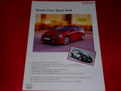 Honda civic sport r - honda, "b-a-r"