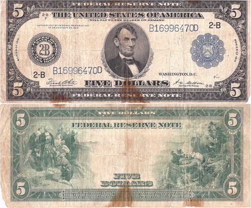 Banconota dollari 1914 - banconota,