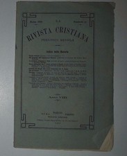 La rivista cristiana periodico Marzo 1880 fascicolo 3 a VIII dir. Emilio Comba
