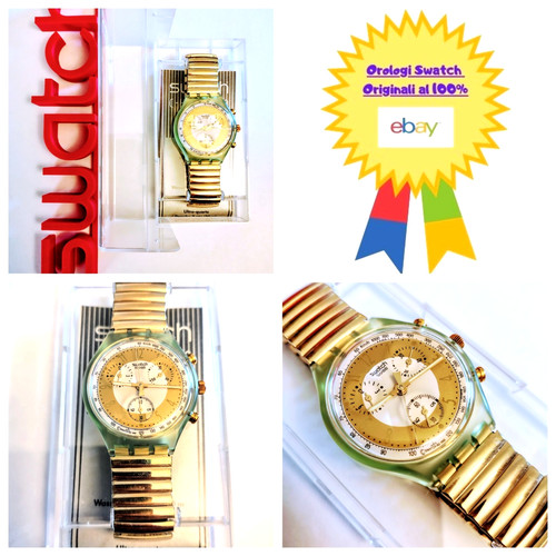 Swatch chrono golden globe - golden,