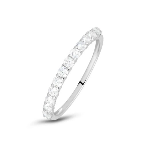 Anello veretta con zirconi - veretta,