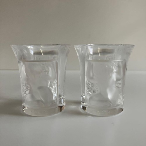 Lalique glass set pair - lalique,