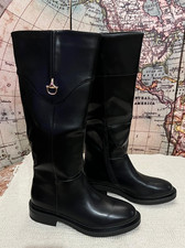 Stivali donna stile cavallerizza tacco basso  colore nero Special Price