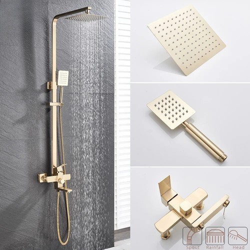 Set rubinetto doccia oro