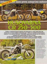 advertising TEST PROVA MOTO  HUSQVARNA CR 250/500 '83 MOTOCROSS EPOCA VINTAGE MX