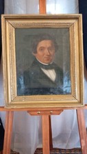 Ritratto di uomo Biedermeier olio su tela 1830 1840 circa