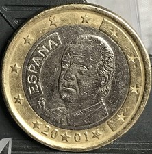 Moneta da 1 euro Spagna 2001