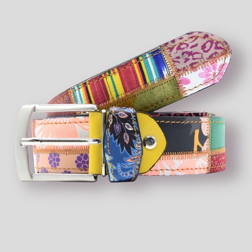 Cintura pelle patchwork - cintura,