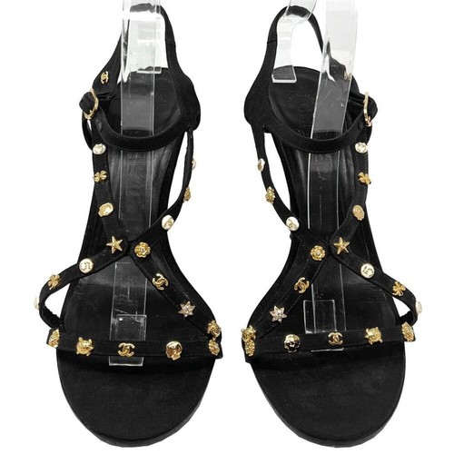 Sandali chanel neri - neri, tacco