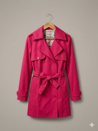 Autentico trench corto rosso