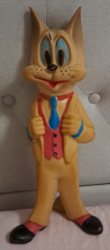 Pupazzo gomma vintage gatto - pupazzo,