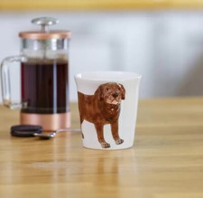 Tazza porcellana Labrador cioccolato