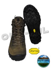 Scarpa Scarpone leggero Trekking, Caccia, Verde con suola Vibram "GARSPORT"