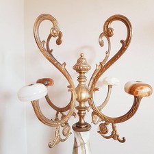 Marble and Brass Coat Rack –