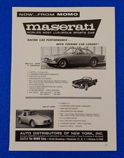 1963 MASERATI 3500 GT S COUPE & 5000 GT COUPE STAMPA ORIGINALE ANNUNCIO ICONA AUTO D'EPOCA