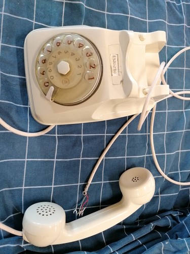 Telefono disco color crema - disco,