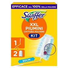 Swiffer Duster Piumini Cattura Polvere 1 Manico XXL e 2 Piumini Cattura e