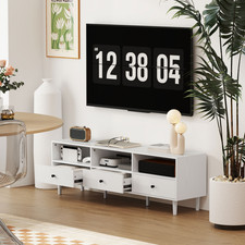 Porta TV Bianco 140x34x45cm