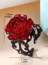 Anello donna gotico rosso rosa
