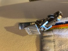 K-Way-giubbino in pile con cappuccio taglia 8 bianco e marrone 