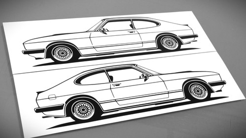 Adesivo ford capri - ford,