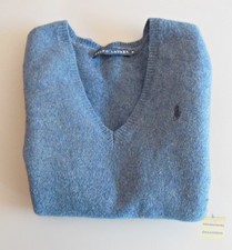 Magliancino Polo Ralph Lauren in lana Bambino 8-10 anni atlia m blu- Grigio