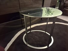 Prezzo consigliato £1685 Elios Tavolino ovale Maxalto cromato specchiato SMT05S