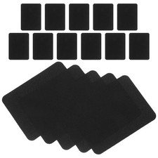  15 pezzi di toppe in tessuto per riparazione di vestiti, rettangolari, nere, da