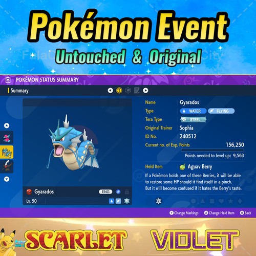 Gyarados evento sophia - gyarados,