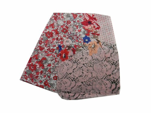 Sciarpa rosa pashmina fiori - a,