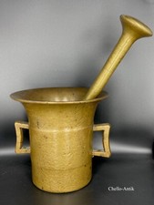 Antico Grande Mortaio da Farmacia in Bronzo con Pestello - XIX sec.