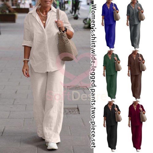 Tuta donna cotone lino manica
